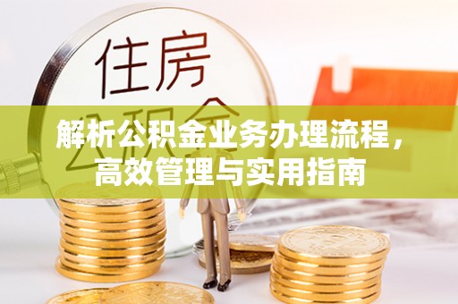 居民解析公积金业务办理流程，高效管理与实用指南