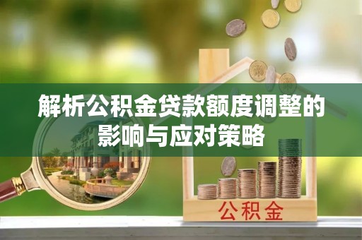 居民解析公积金贷款额度调整的影响与应对策略